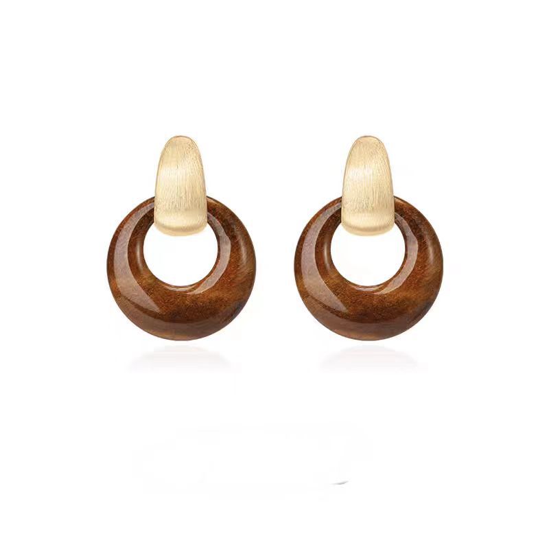Natural Stone Hollow Earrings