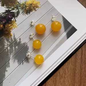 Accessible Agate Beeswax 925 Silver Earrings