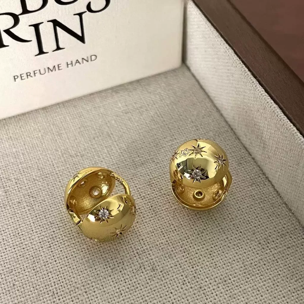 Electroplated Tassel Zircon Earrings