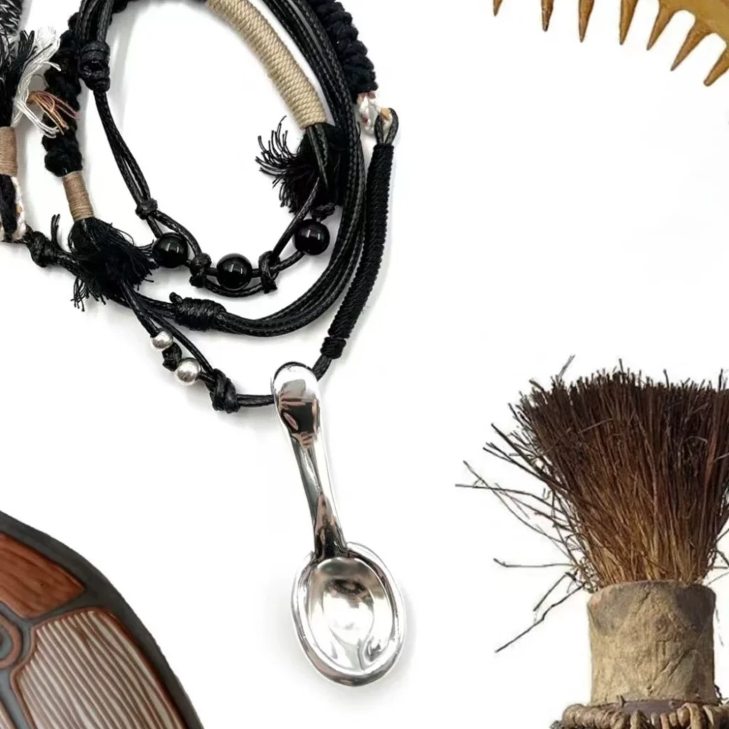 Autumn Pure Handmade Rope-Braided Spoon Necklace