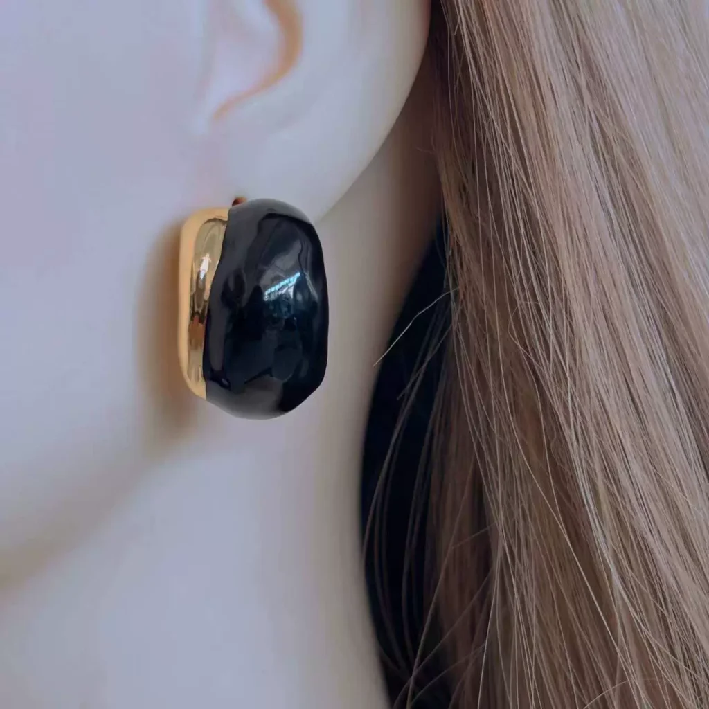 Autumn Style Celebrity-Inspired Enamel Drop Earrings