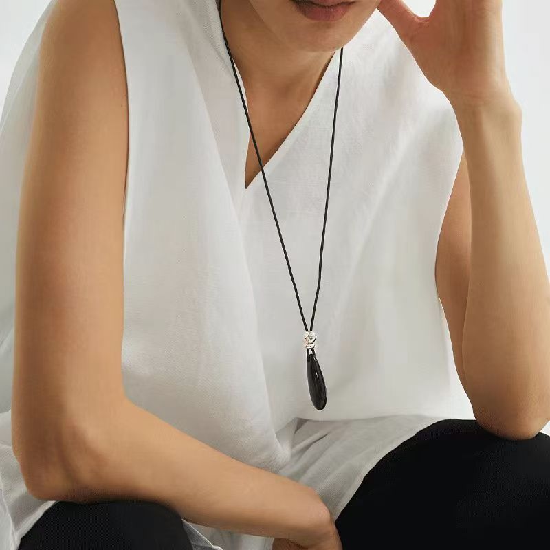 Black Pendant Necklace