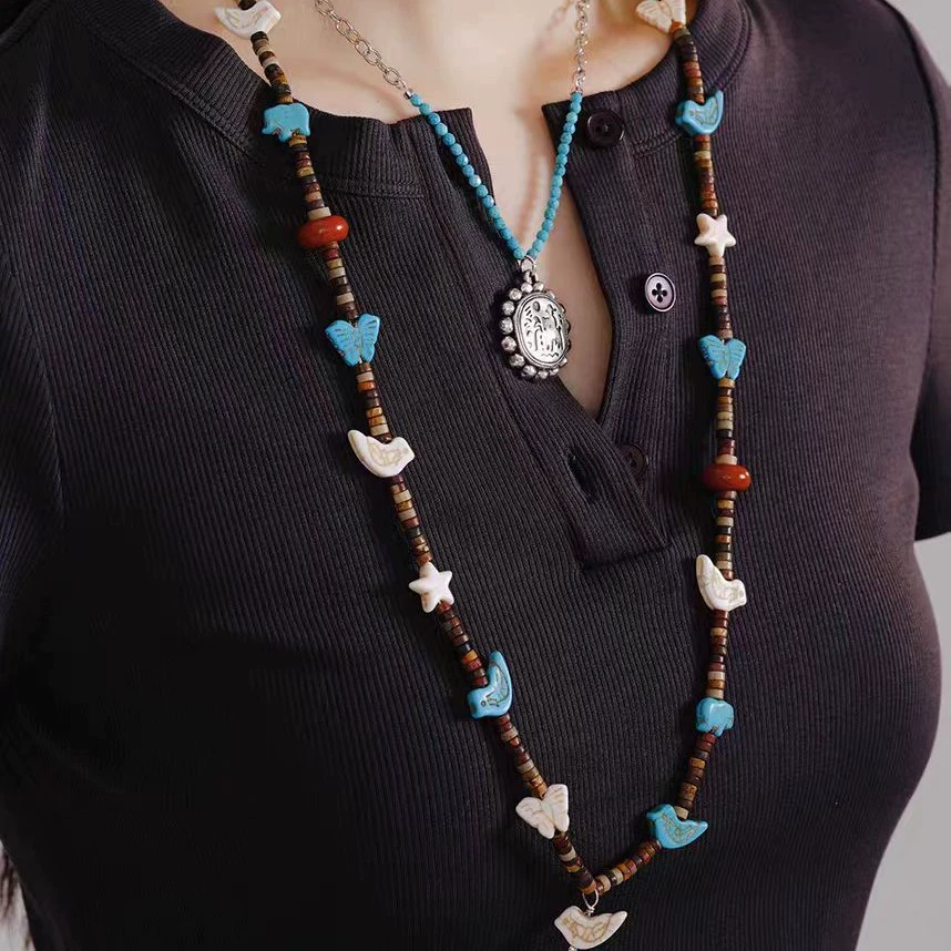 Tropical Zoo Colorful Stone Necklace gallery 3