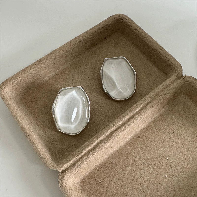 Brushed Square Earrings