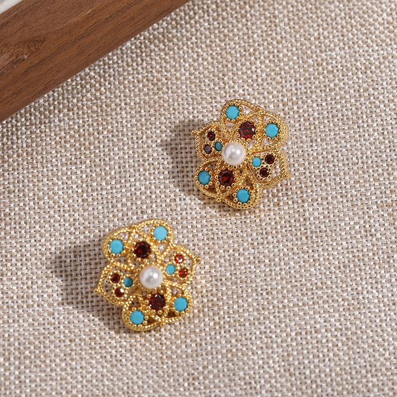 Chinese Style Colorful Pearl Earrings