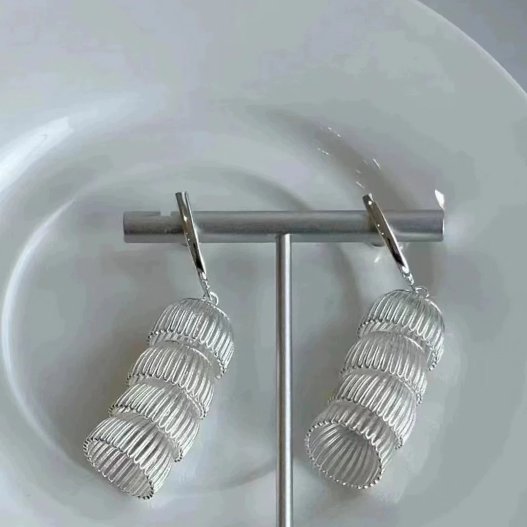 Chinese-Style Hollow Wind Bell Artistic Earrings gallery 2