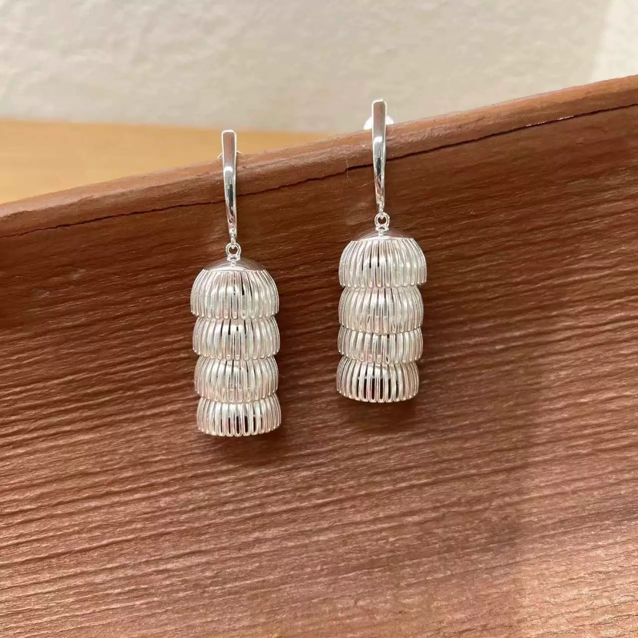 Chinese-Style Hollow Wind Bell Artistic Earrings