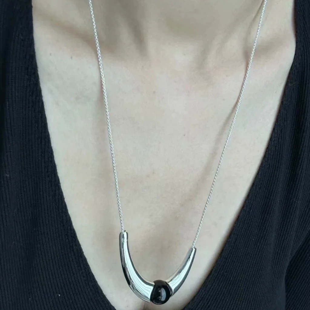 Copper Plated With Silver Necklace