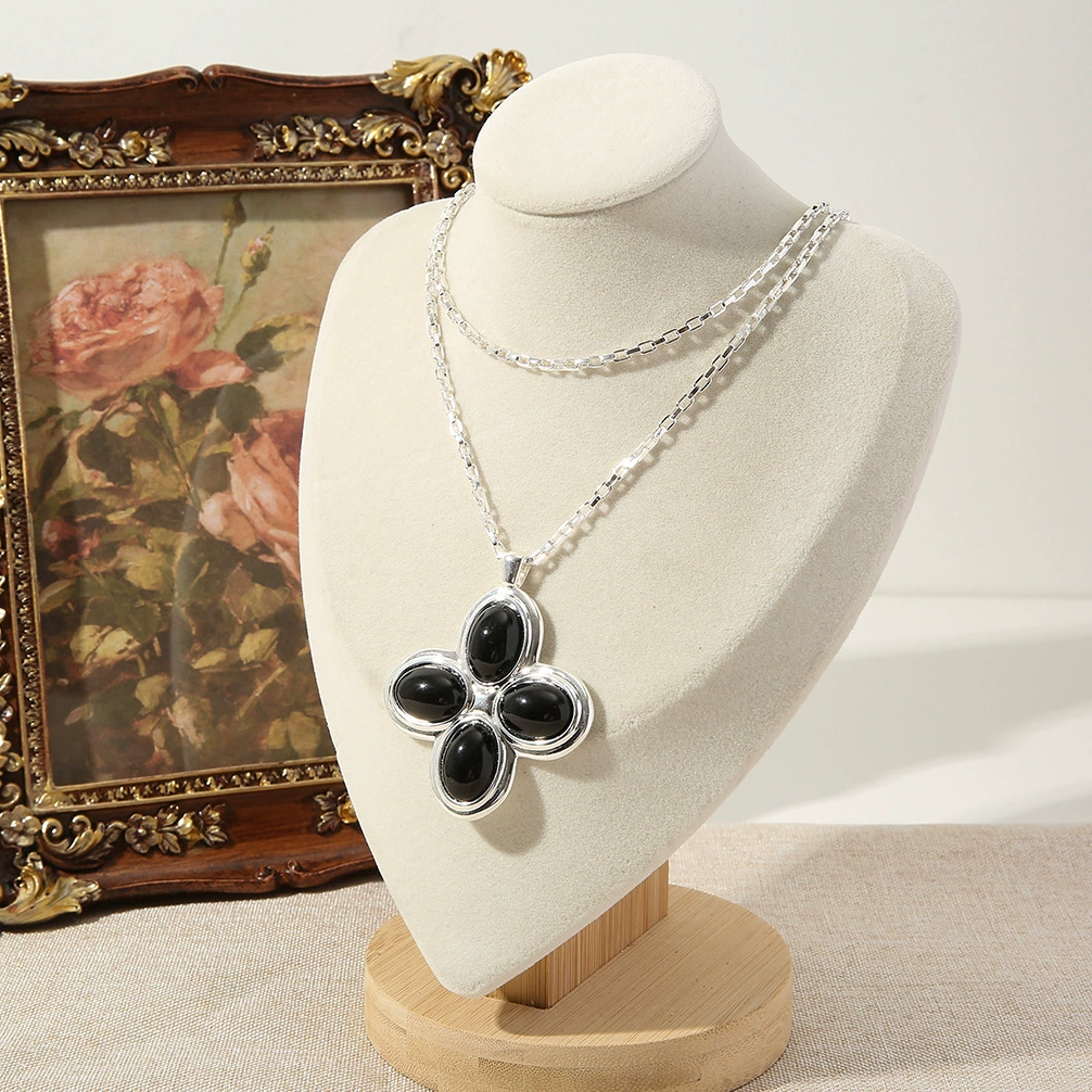 Cross-Border Hot Selling Black Onyx Necklace gallery 2