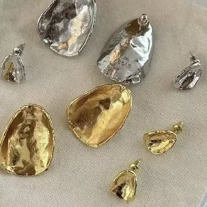 European And American Pleated Texture Earrings