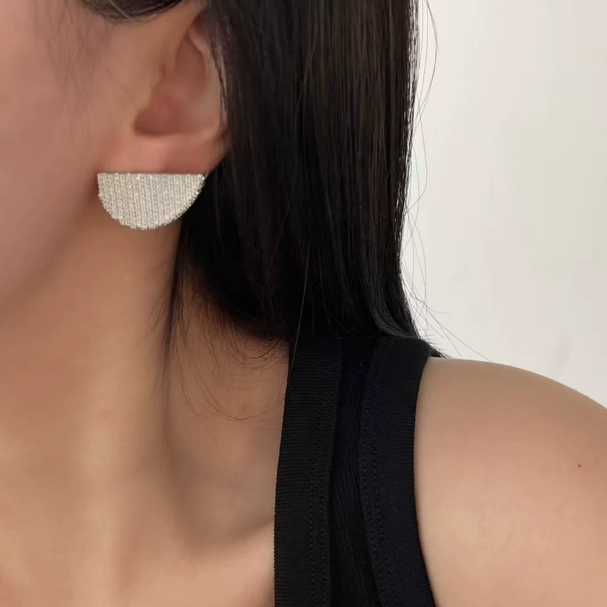 Triangle Chain Drop Earrings gallery 2