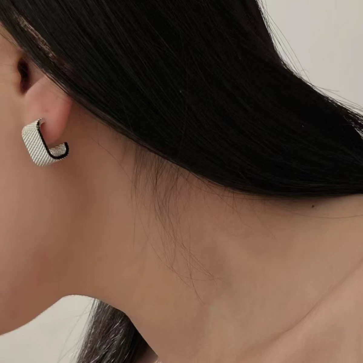 Triangle Chain Drop Earrings gallery 3