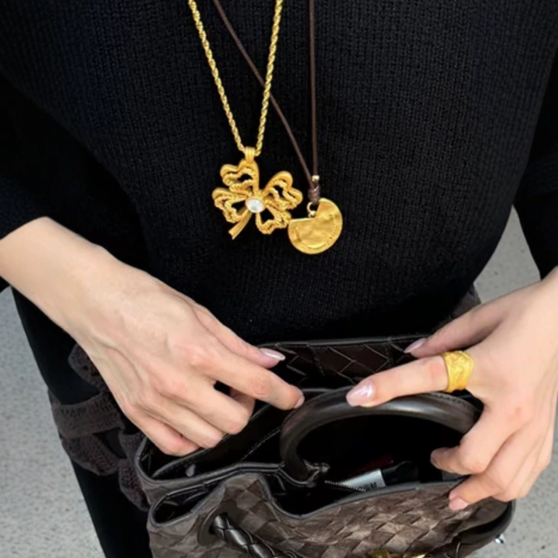 Geometric Sweater Chain &#8216;S French Necklace gallery 2