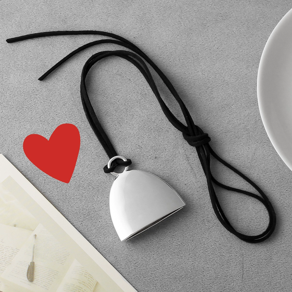 Half Moon Pendant Blogger With Necklace