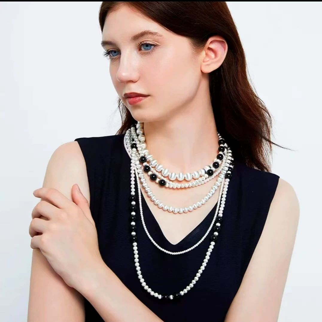 Handmade Brushed Copper Ball Long Necklace gallery 2