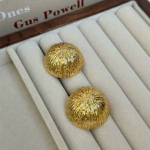 Heavy Industry Edition Bark Pattern Earrings