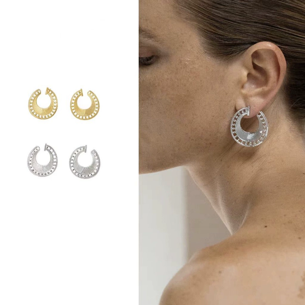 Hollow Woven Hoop Earrings