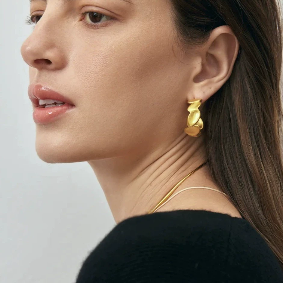 Irregular Two-Tone Earrings