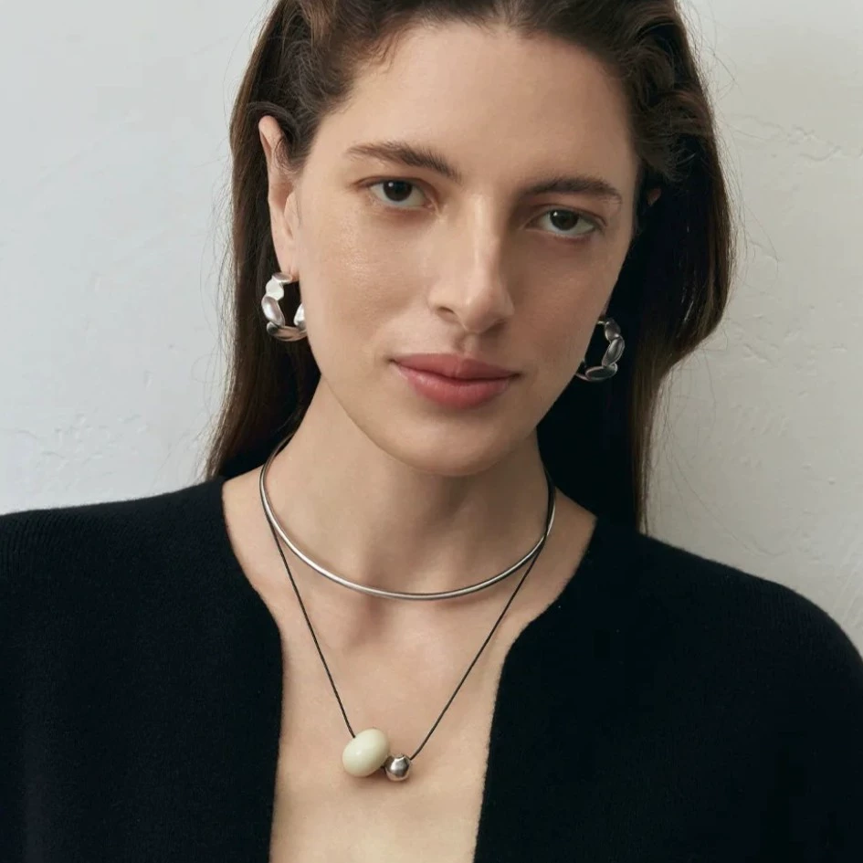 Ivory Bead Pendant Necklace gallery 2