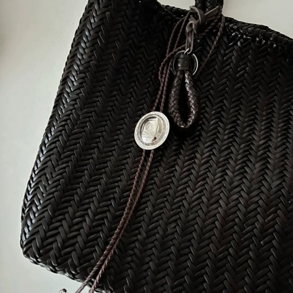 Woven Leather Rope Necklace gallery 3