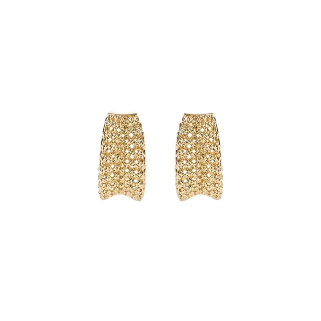 Luxe Hollow Metal Stud Earrings