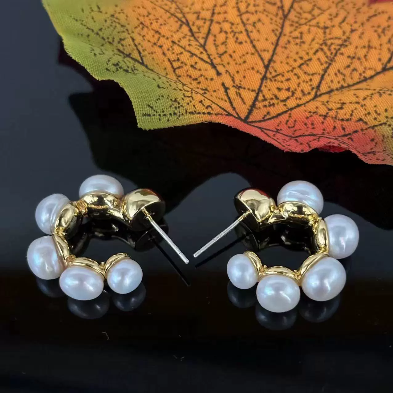 Natural Freshwater Pearl Explosions Earrings gallery 2