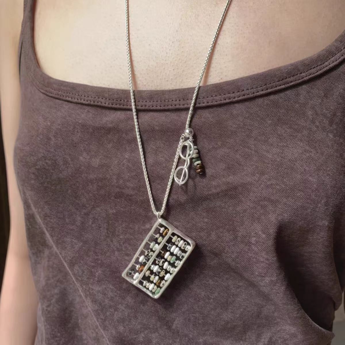 Natural Stone Pendant Necklace