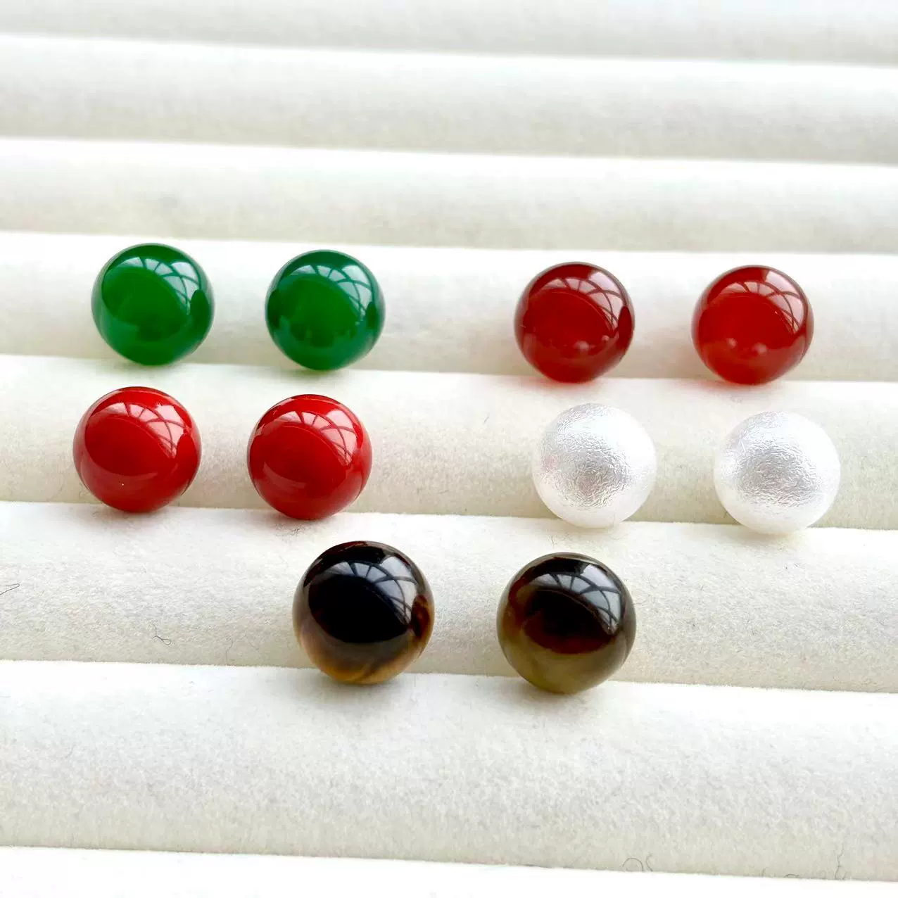 Natural Stone S925 Silver Needle Earrings gallery 2