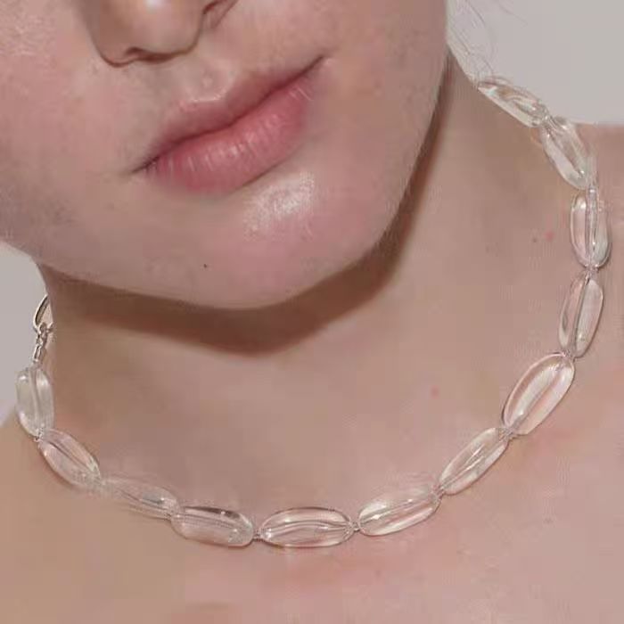 Natural White Crystal Necklace