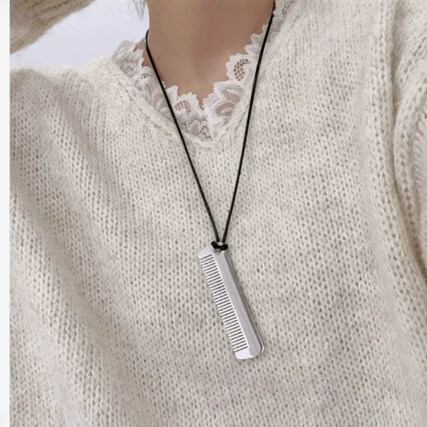 Gold-Plated Comb Necklace