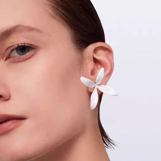 Orchid Two-Tone Stud Earrings gallery 3