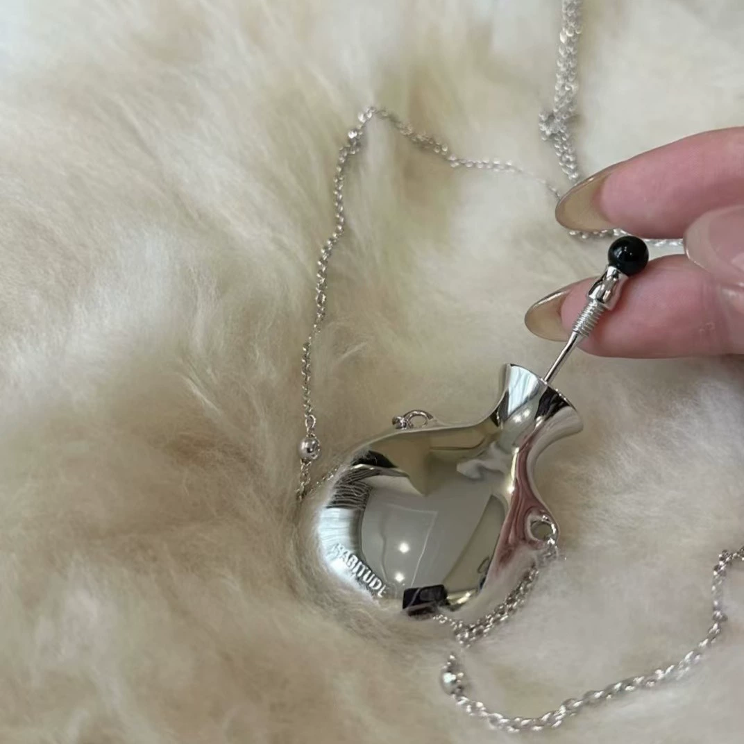 Perfume Bottle Agate Crown Simple Necklace gallery 3