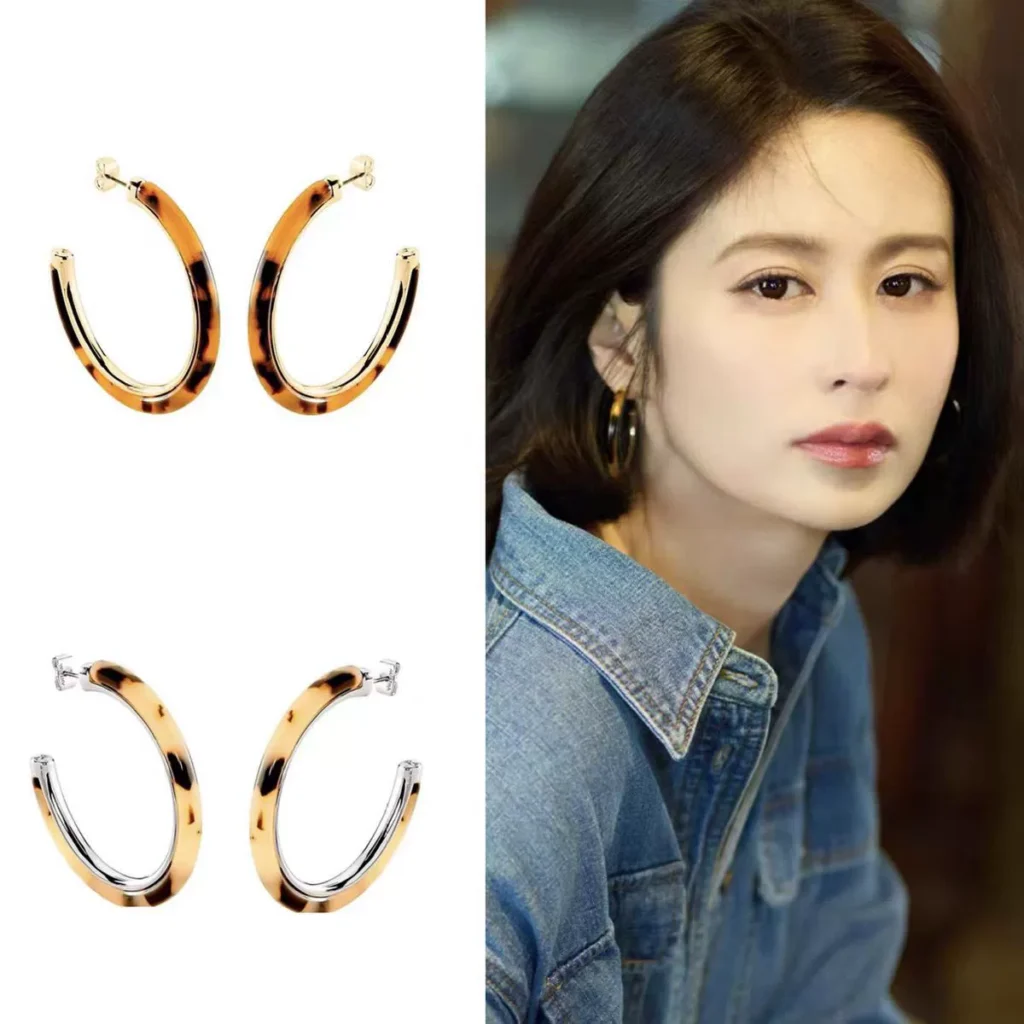 Pleated Shell Drop Earrings