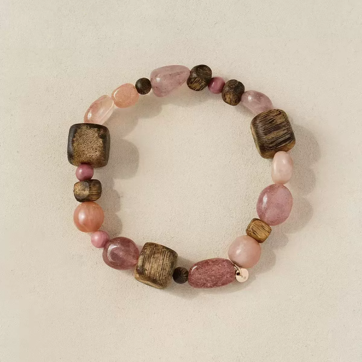 Romantic Pink Stone Beaded Bracelet
