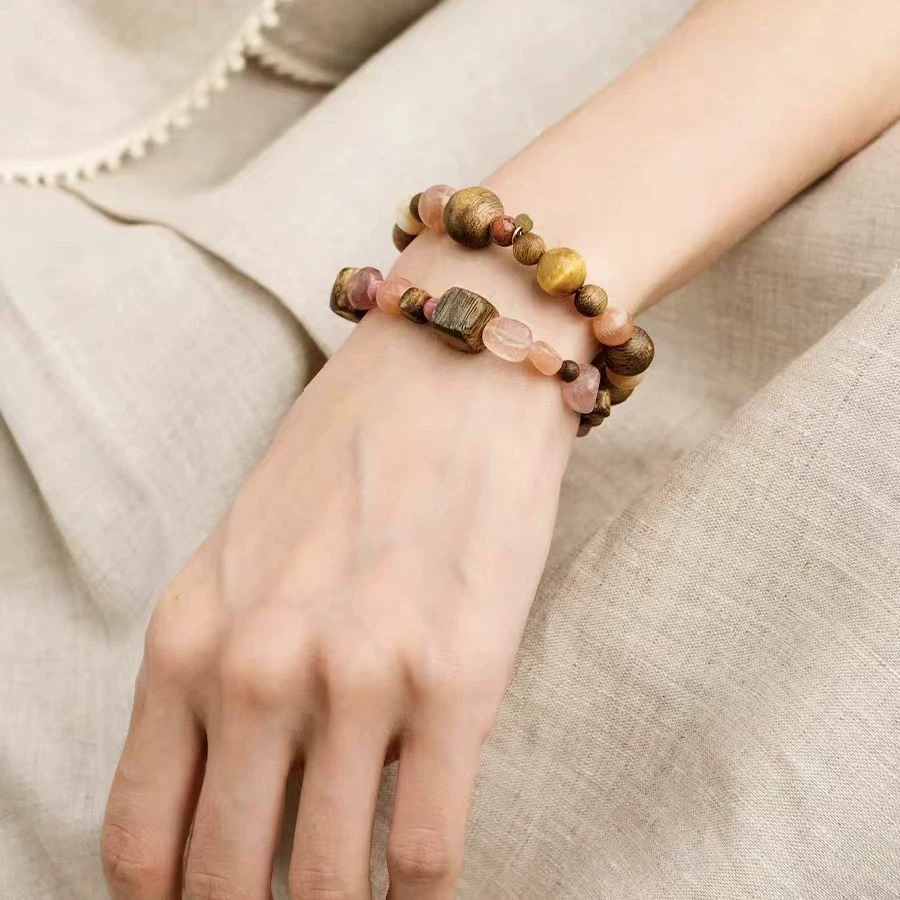 Romantic Pink Stone Beaded Bracelet gallery 2