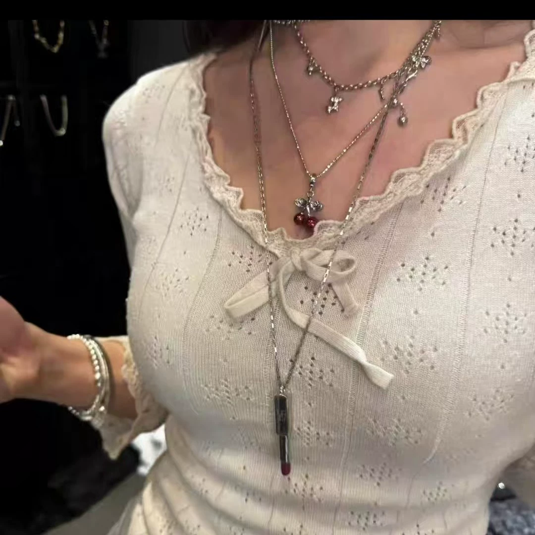 Rosy Whisper Chain Necklace gallery 3