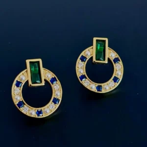 S925 Silver Needle Light Zircon Earrings