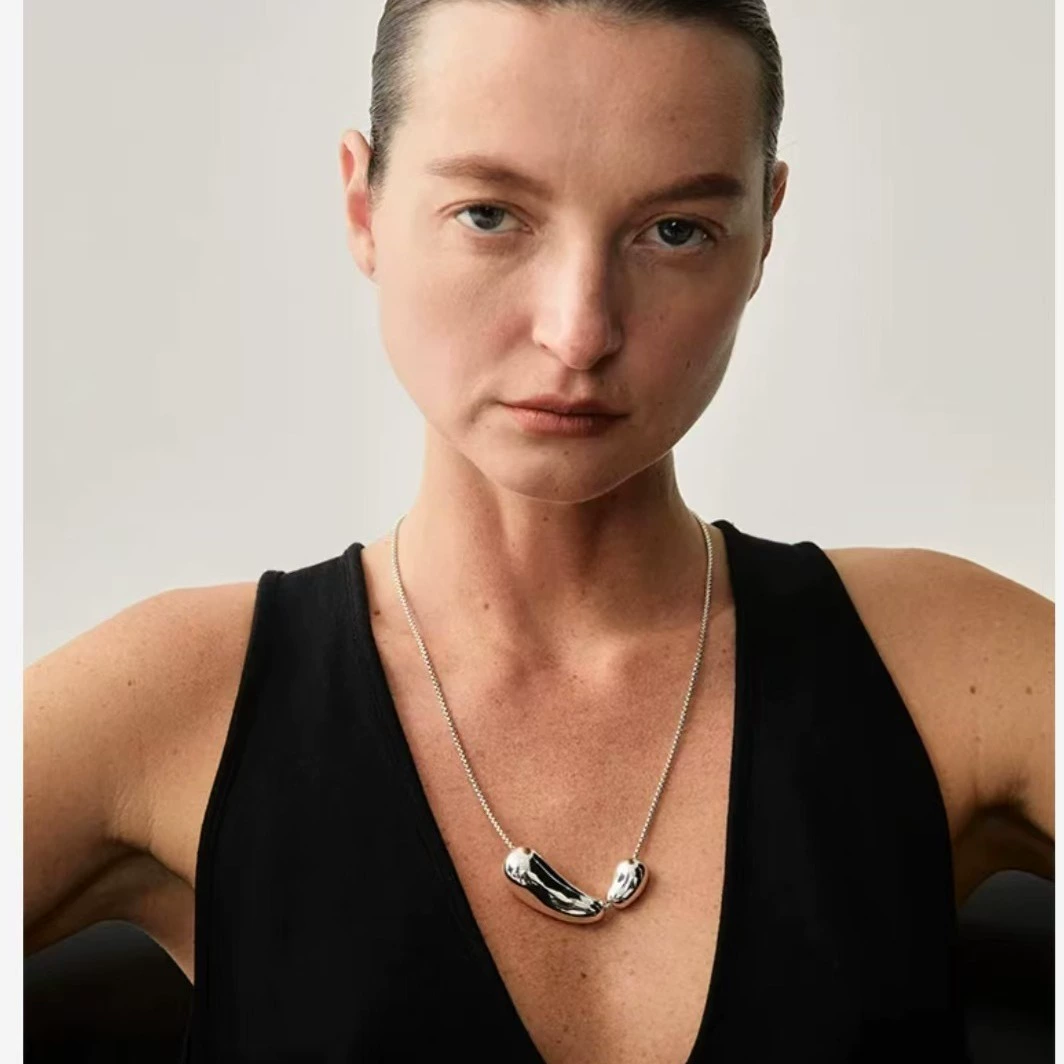 Silver Teardrop Necklace gallery 2