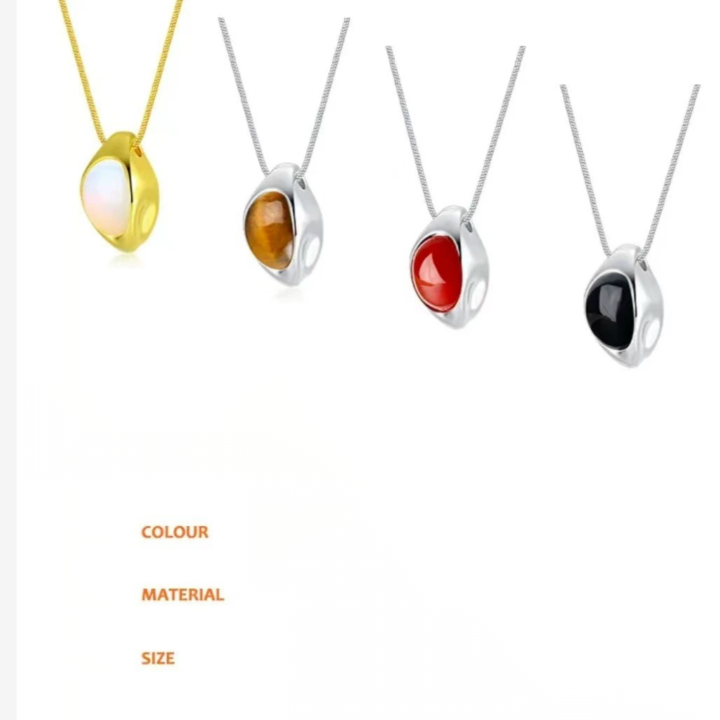 Snakehead Natural Stone Beaded Chain Necklace