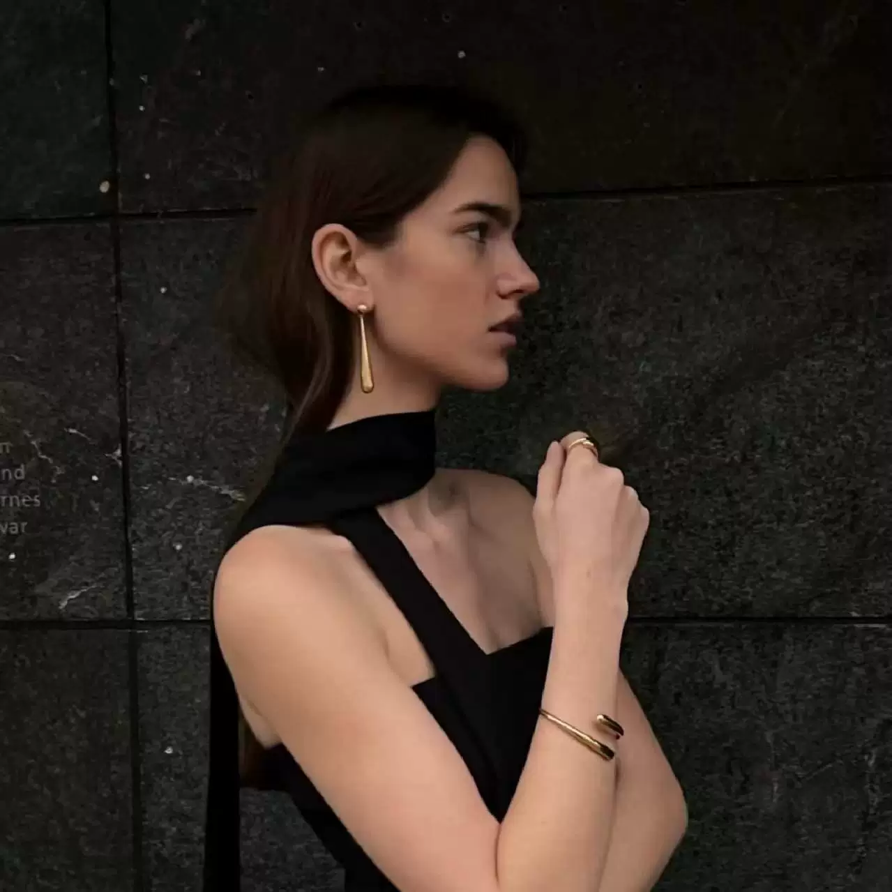 Solidified Water Drops Long Nordic Earrings gallery 3