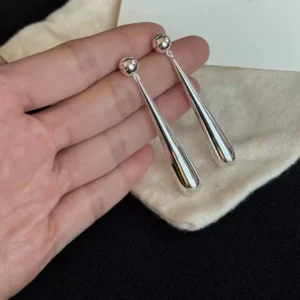 Solidified Water Drops Long Nordic Earrings