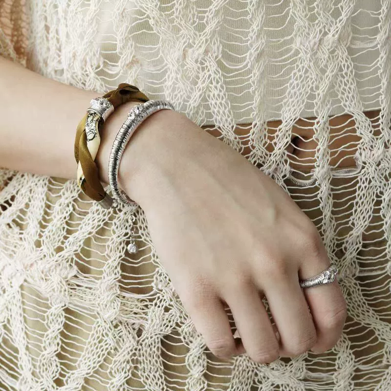 Spring And Summer Double-Layer Silk Necklace