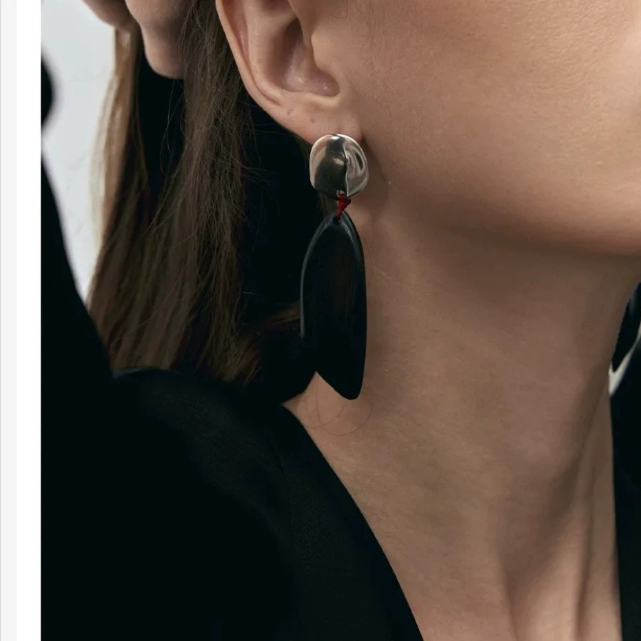 Stud Geometric Drop Teardrop Stud Earrings gallery 2