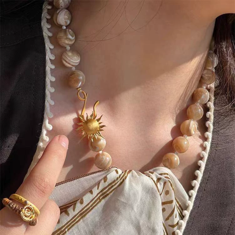 Summer Sunny Bead Chain Holiday Necklace gallery 3