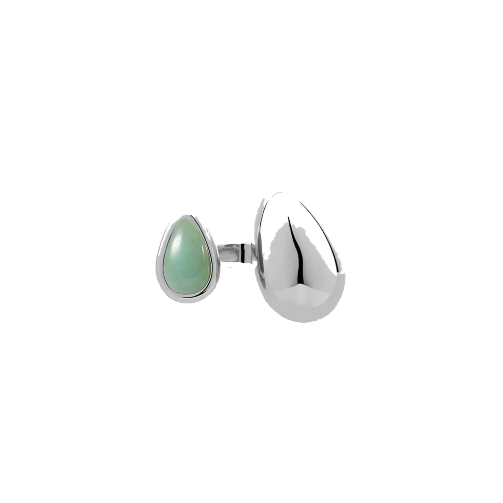 Mint Teardrop Statement Ring