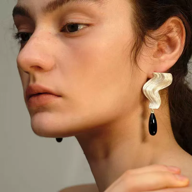 Teardrop Stud Earrings gallery 2
