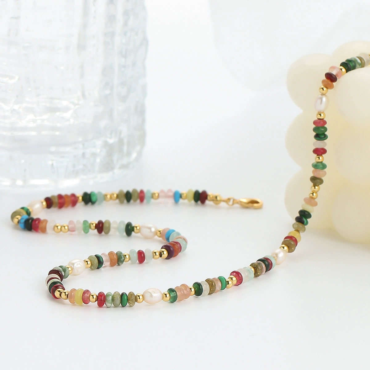 Tourmaline Freshwater Pearl Spring And Necklace gallery 3