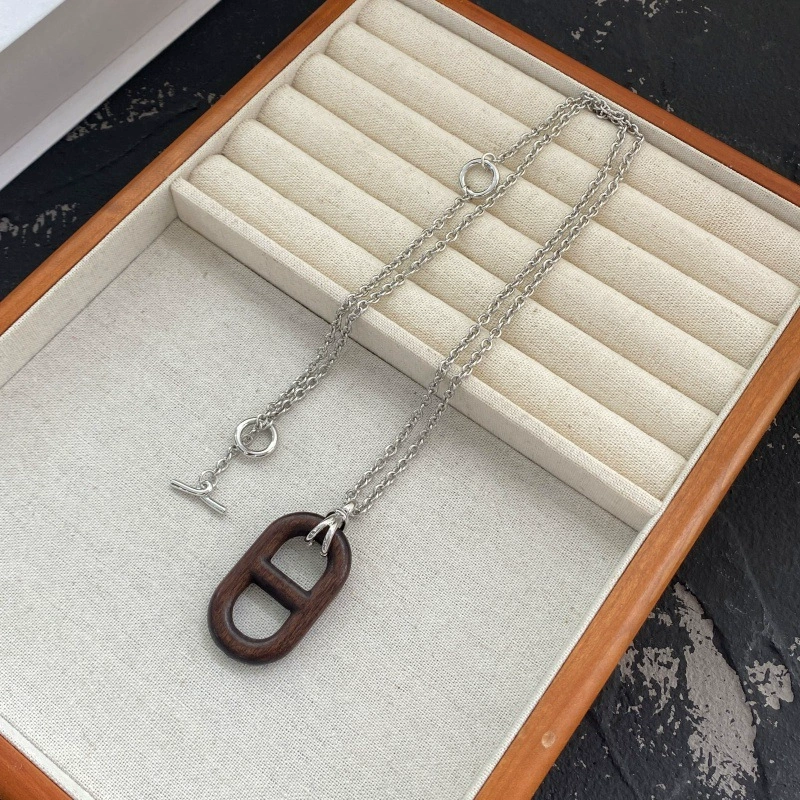 Vintage Wooden Pig Nose Necklace gallery 2