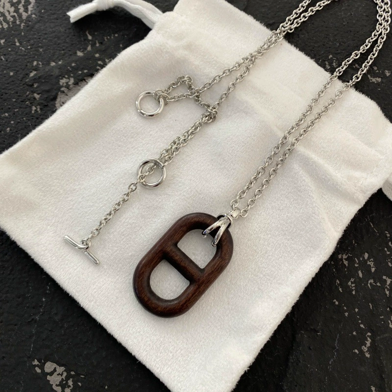 Vintage Wooden Pig Nose Necklace gallery 3